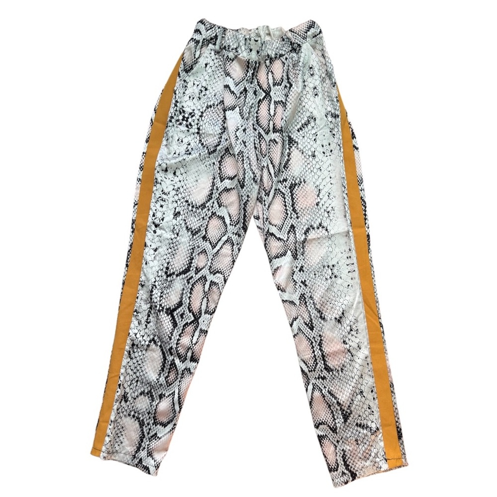 Women’s Snake Print Jogger Pants – Made in Italy Size M-L